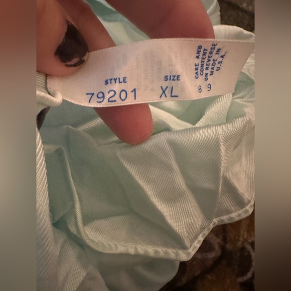 Vintage OLGA Mint Green Peignoir Nightgown 92270 - Picture 6 of 6